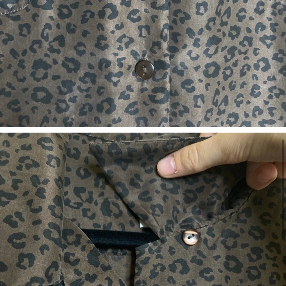 Vintage Silk Icon Button Up Cheetah Print Blouse - image 4